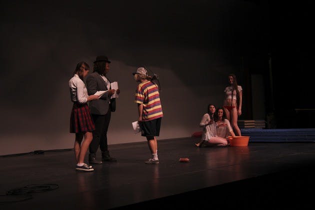 In WiRED, students were grouped into four pairs to write, cast, direct, rehearse and perform their plays in 24 hours. 