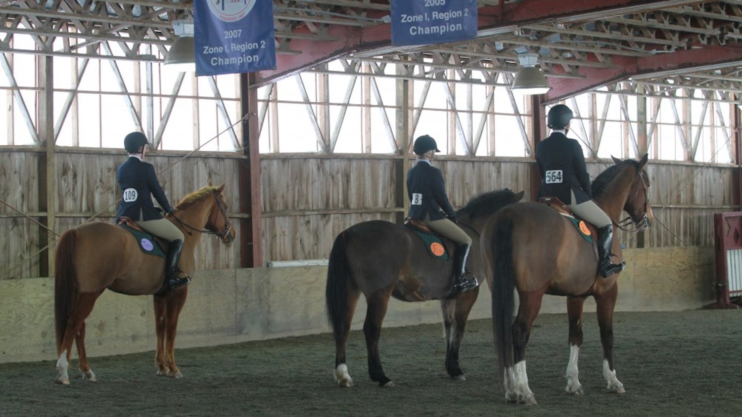The Dartmouth Equestrian team officially became a women's varsity team in 2015 (photo from 2011).&nbsp;