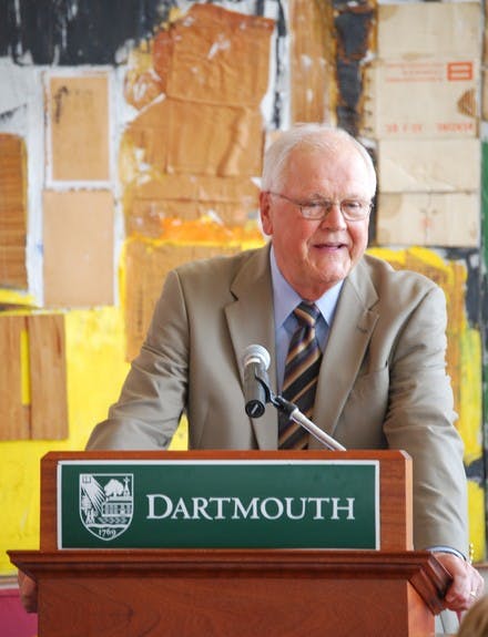 College President James Wright honored senior thesis writers, senior fellows and studio art majors at the Academic Gala Tuesday evening.