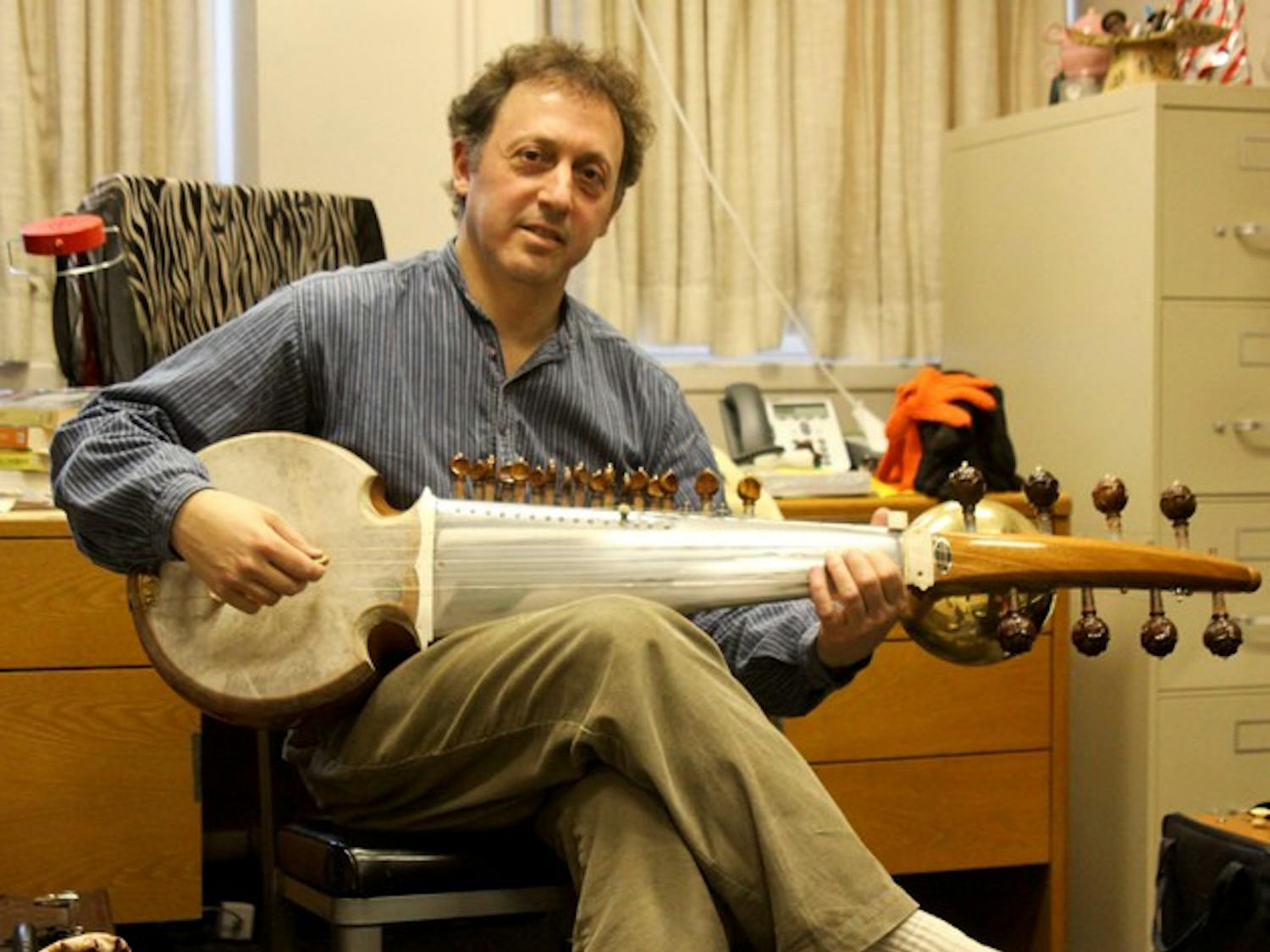 Visiting professor Ken Zuckerman has achieved international fame for his work on the sarod, a stringed instrument common in classical Indian music.