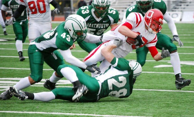 The Brown Bears jumped ahead of the Big Green at the end of the second quarter in Saturday's match.