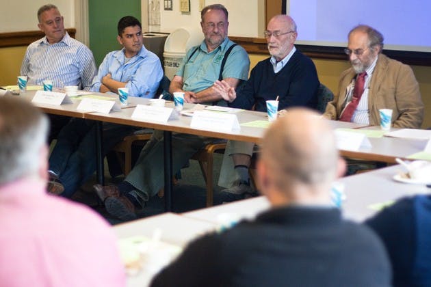 Just one week after Memorial Day, seven military veterans from throughout the Dartmouth community spoke about their years of service and its effect on their lives in a panel discussion held in Collis Center on Monday.