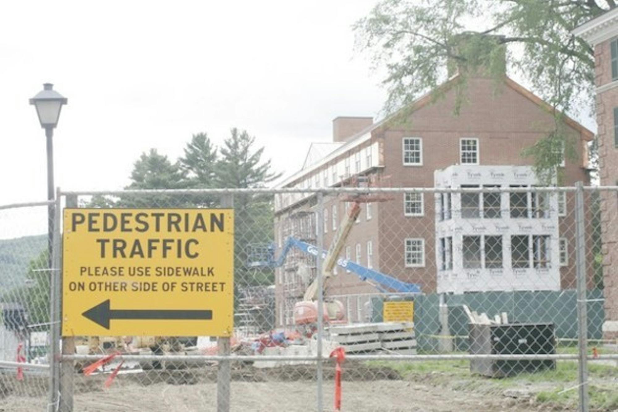 The construction around campus, such as the Tuck Mall residence cluster, has made pedestrians take different routes throughout the year.