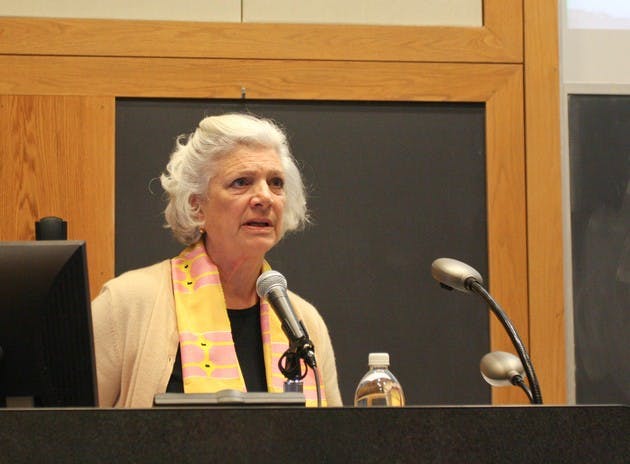 Dana Dakin, founder of the Women's Trust, Inc., talks about her grassroots approach to microfinance lending and development in Ghana Monday.