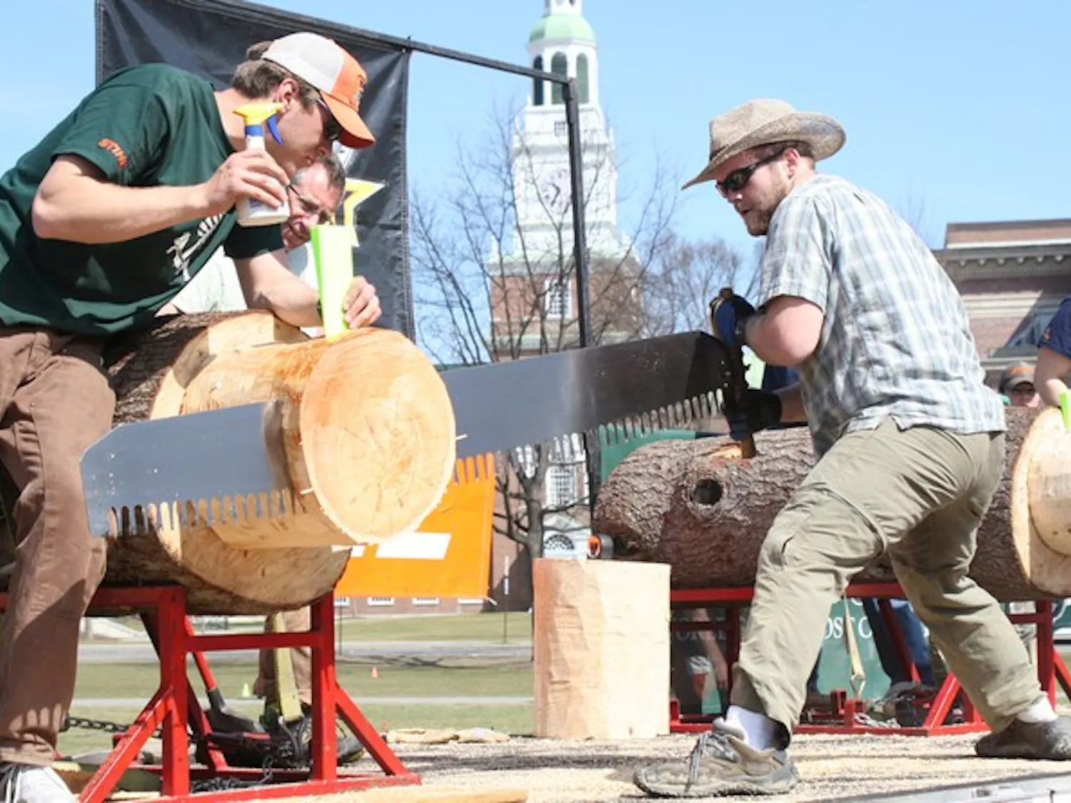 The woodsmen put on a show for enthused onlookers this weekend.