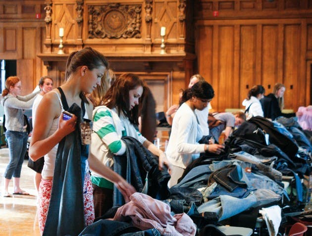 Profits from Link Up's discounted designer jean sale on Wednesday will fund a year of higher education for one Somali woman.