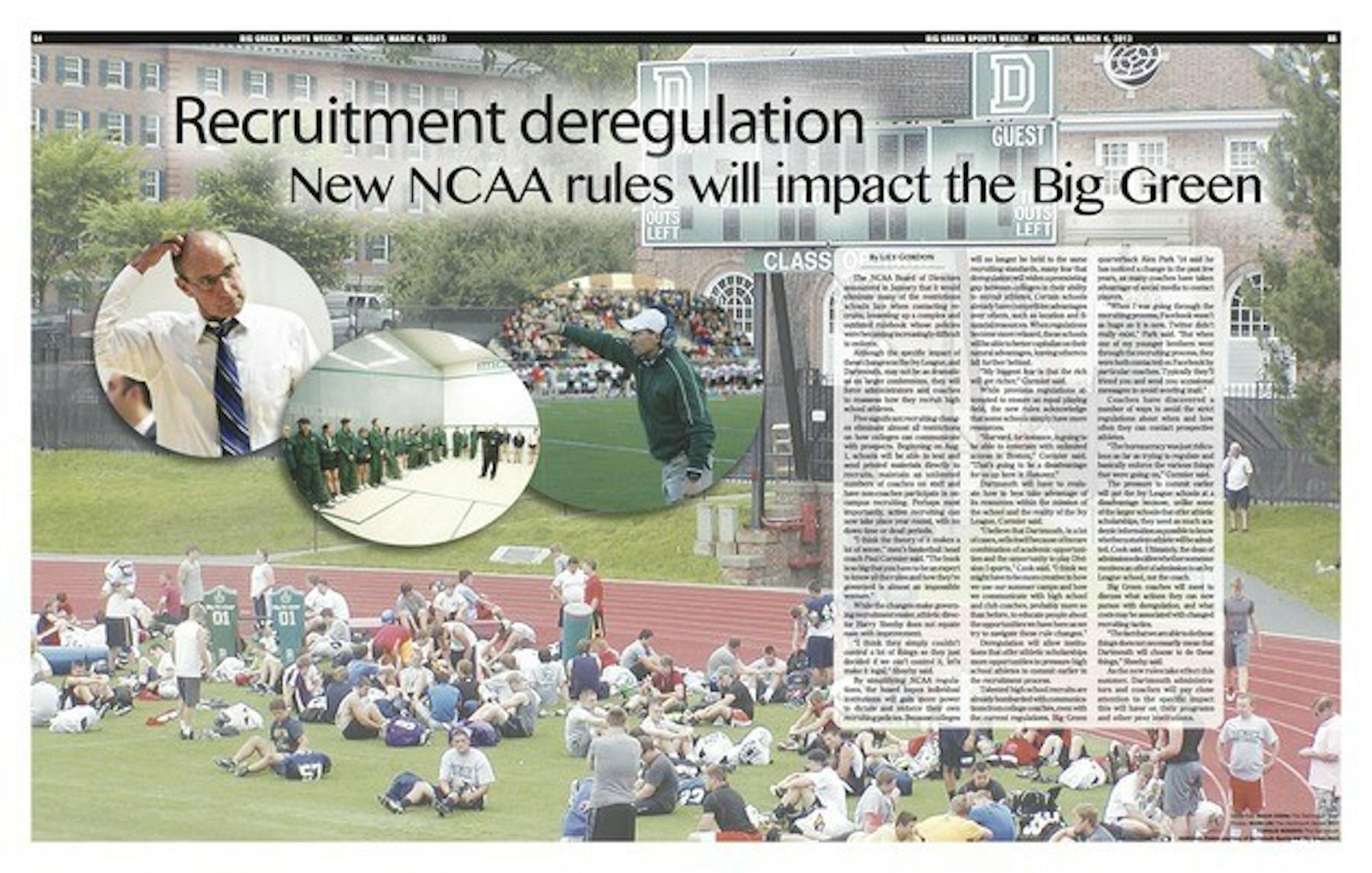 Although the specific impact of these changes on the Ivy League, and Dartmouth, may not be as dramatic as on larger conferences, they will force administrators and coaches to reassess how they recruit high school athletes.