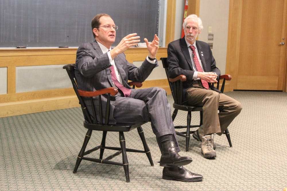 Ambassador to Sweden Mark Brzezinski '87 gave a talk yesterday about climate change