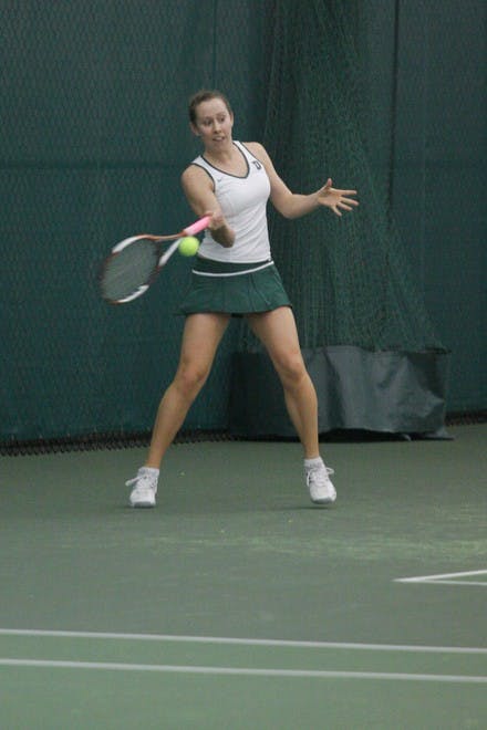 Molly Scott '11 and her partner, team co-captain Mary Beth Winingham '10, won both of their matches at the No. 1 doubles spot over the weekend.