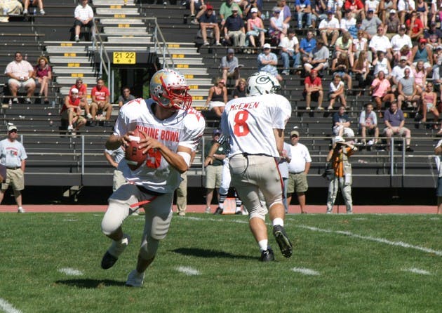 High school players from Vermont and New Hampshire aspire to play in the Shrine Maple Sugar Bowl.