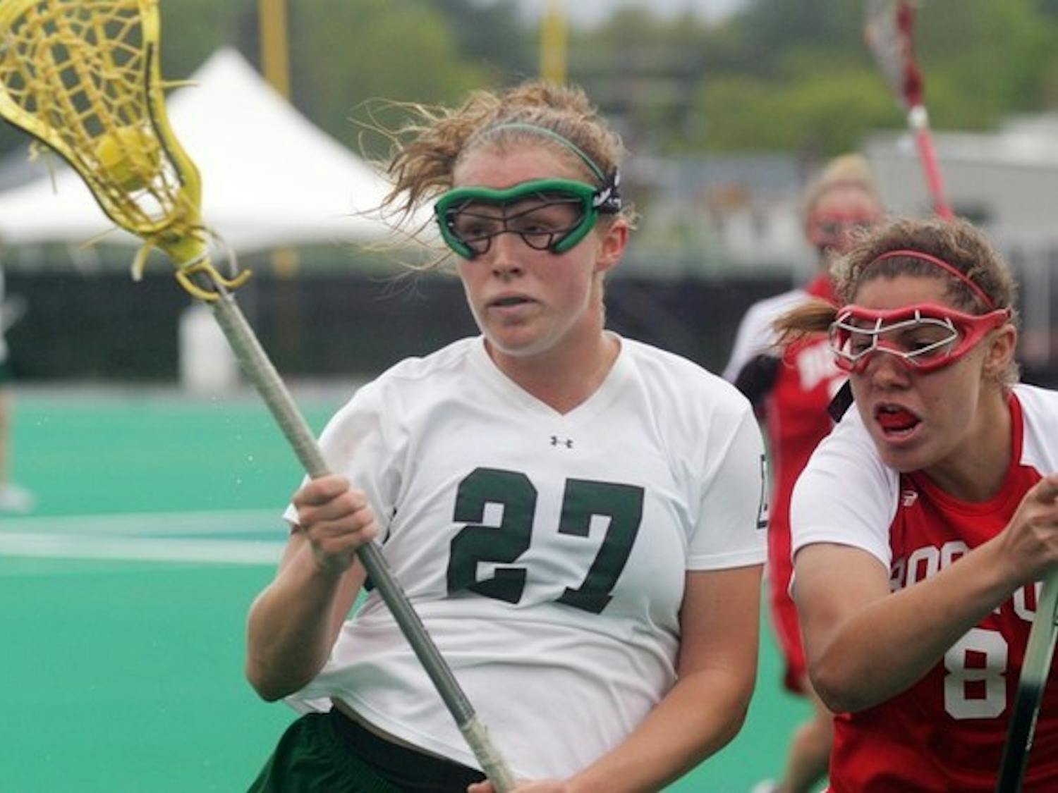 Whitney Douthett '07 notched two goals and two assists in the Big Green's 9-4 thumping of BU Sunday.