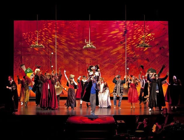 The addition of musical numbers is one of many modern elements director Peter Hackett added to Shakespeare's text.