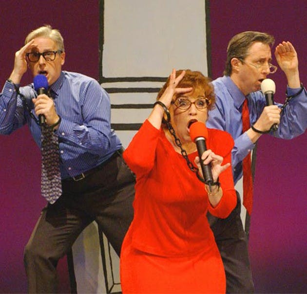 Satirical musical group The Capitol Steps will perform on Spaulding Auditorium today.