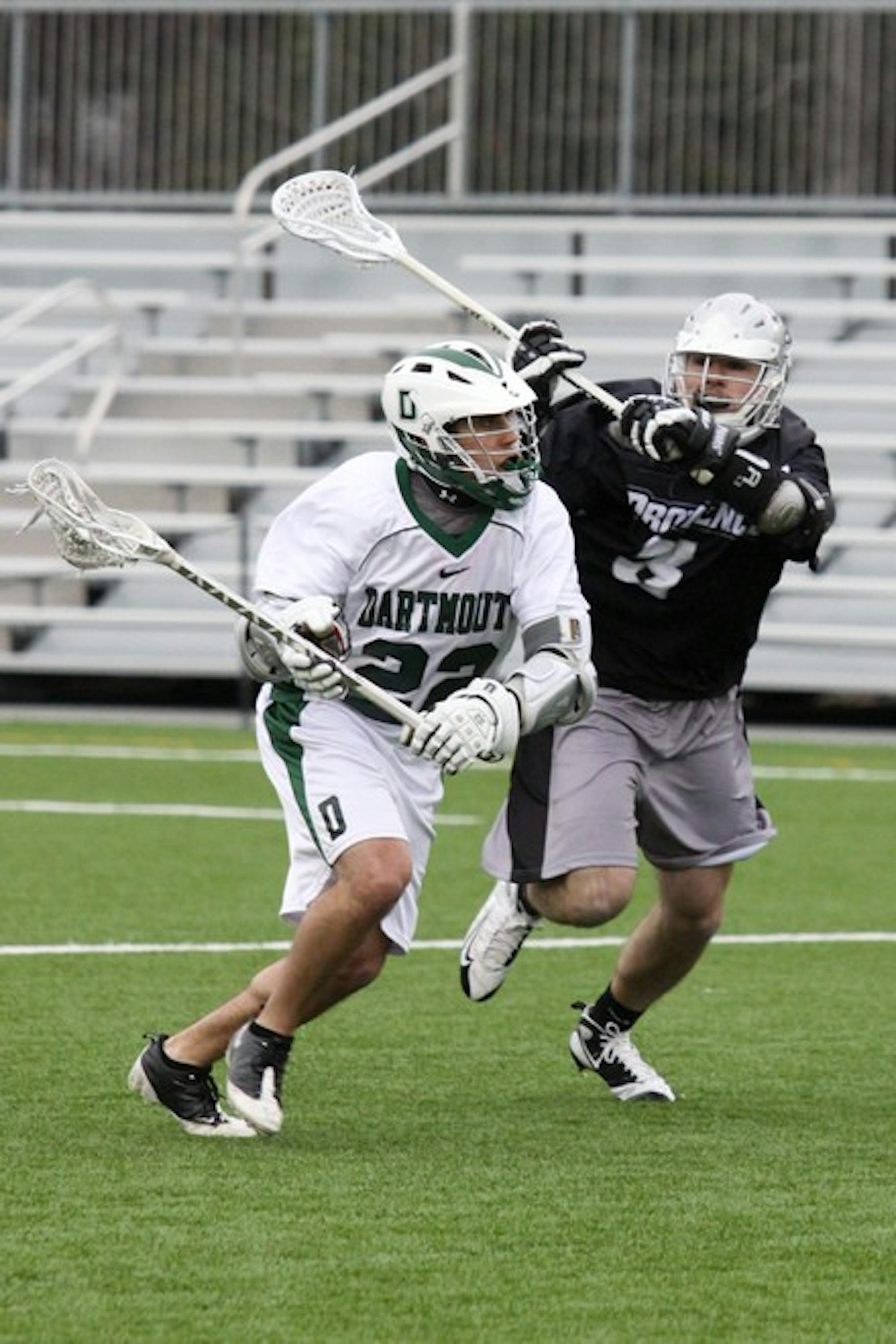 Jimmy Mullen '09 had five shots in Dartmouth's 8-4 victory over the University of Providence Tuesday in Hanover.