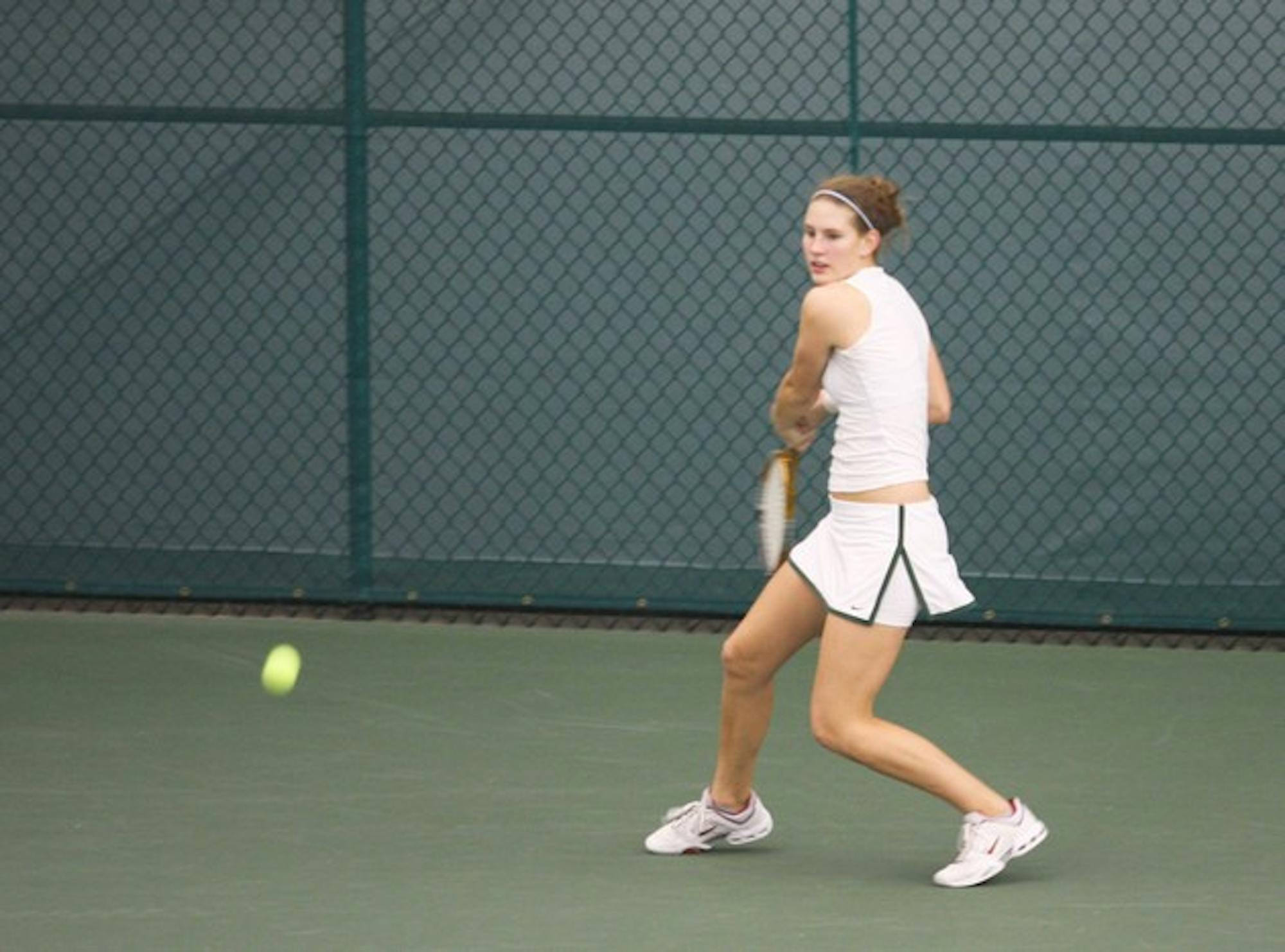 Carissa King '12 went 2-1 in singles matches including a 1-6, 6-0, 10-7 comeback victory in her first match.