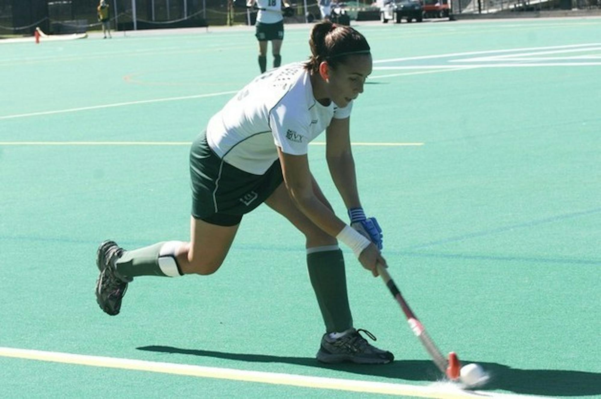 Dartmouth was outshot 14-2 in the second half as Holy Cross overcame a 1-0 deficit to win 2-1 in overtime.