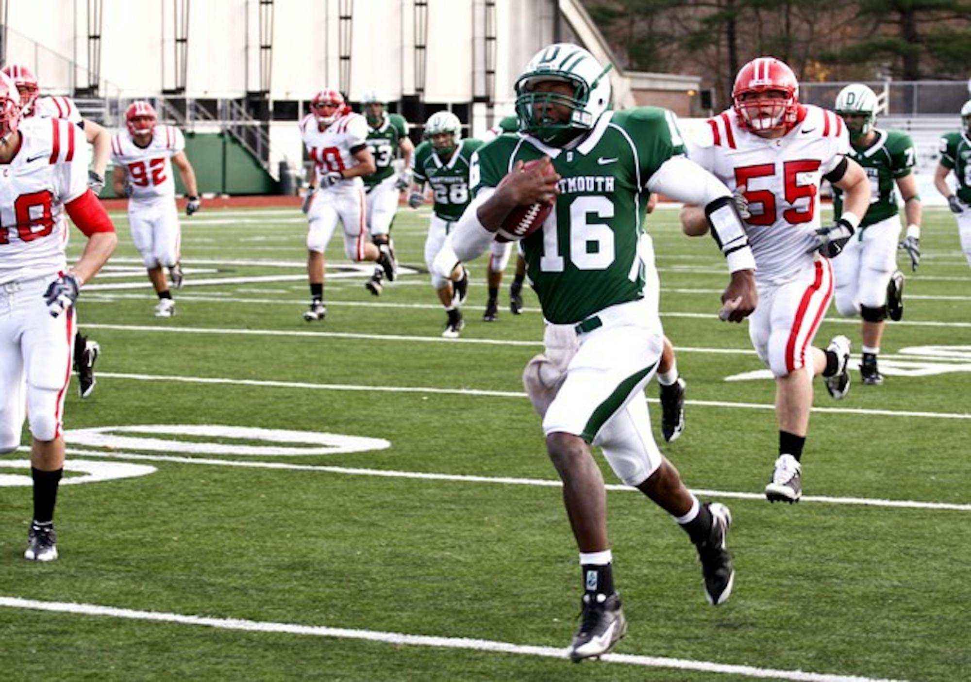 Greg Patton '13 set a new Dartmouth single-game rushing record with 243 yards during Saturday's game.
