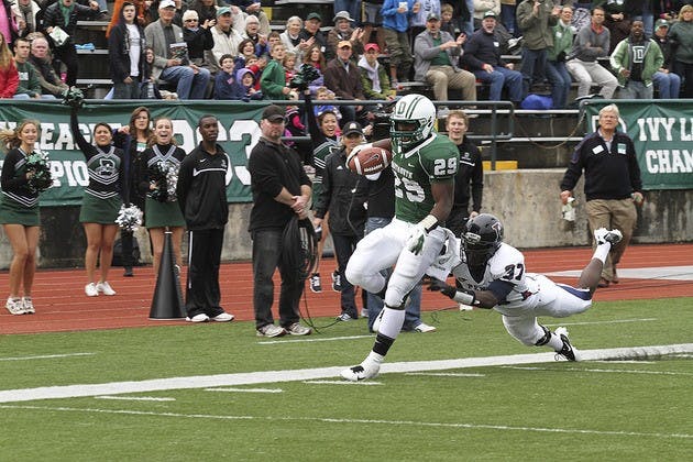 Dominick Pierre '14 has gained 350 yards on 69 carries in three games in 2012 and has done an able job filling in for the departed Nick Schwieger '12.