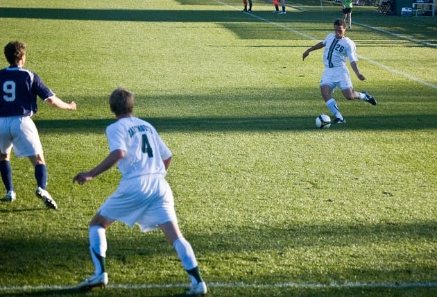 Ben Salmon '10 has helped anchor the Big Green defense, which has not allowed a goal in four games this fall.