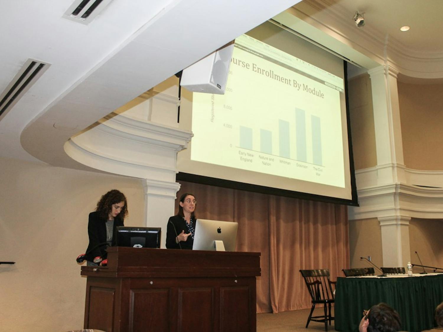 Professors from multiple schools gathered at the College to discuss MOOCs. 