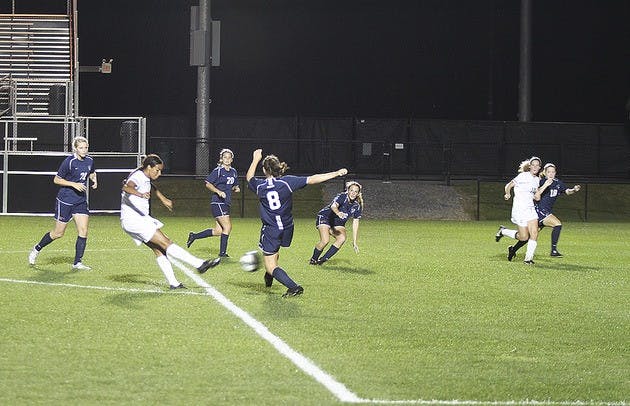 Chrissy Lozier '14 and Emma Brush '13 have combined for 10 goals in eight contests in 2012.