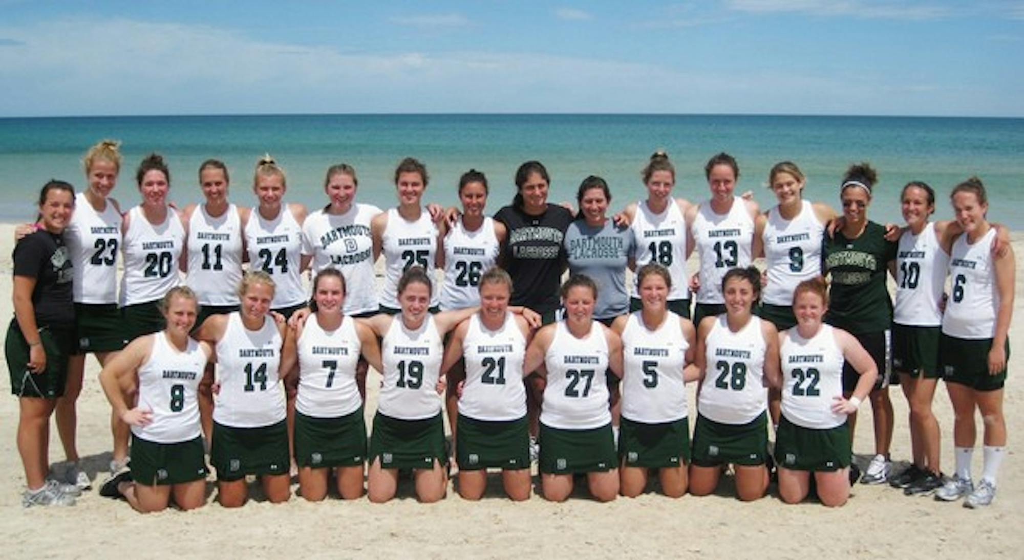 The Big Green women's lacrosse team visits a beach between matches during their winter break trip to Australia.