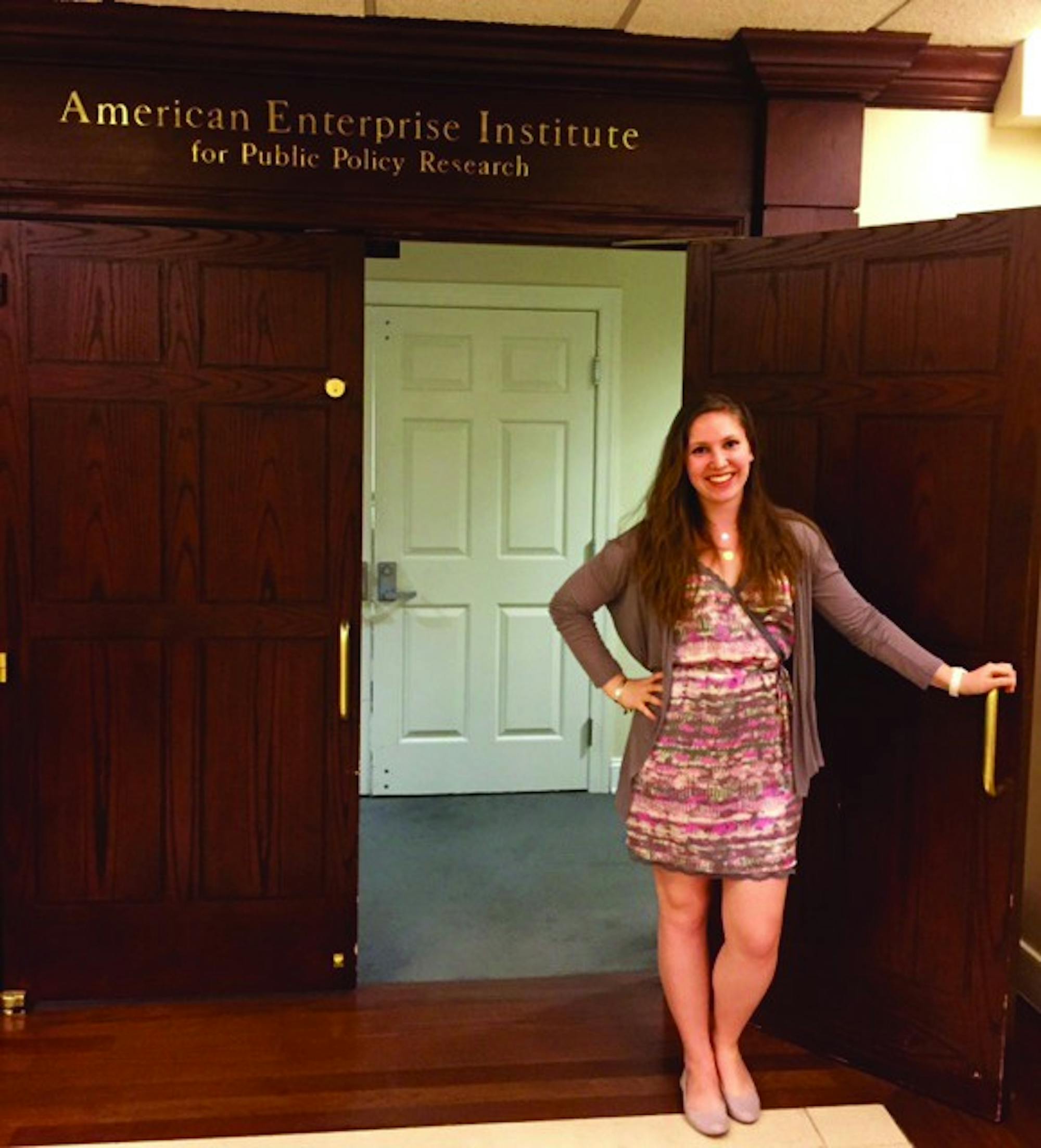 Jessica Kocan ’18 interned at the American Enterprise Insititue last spring term in Washington D.C.