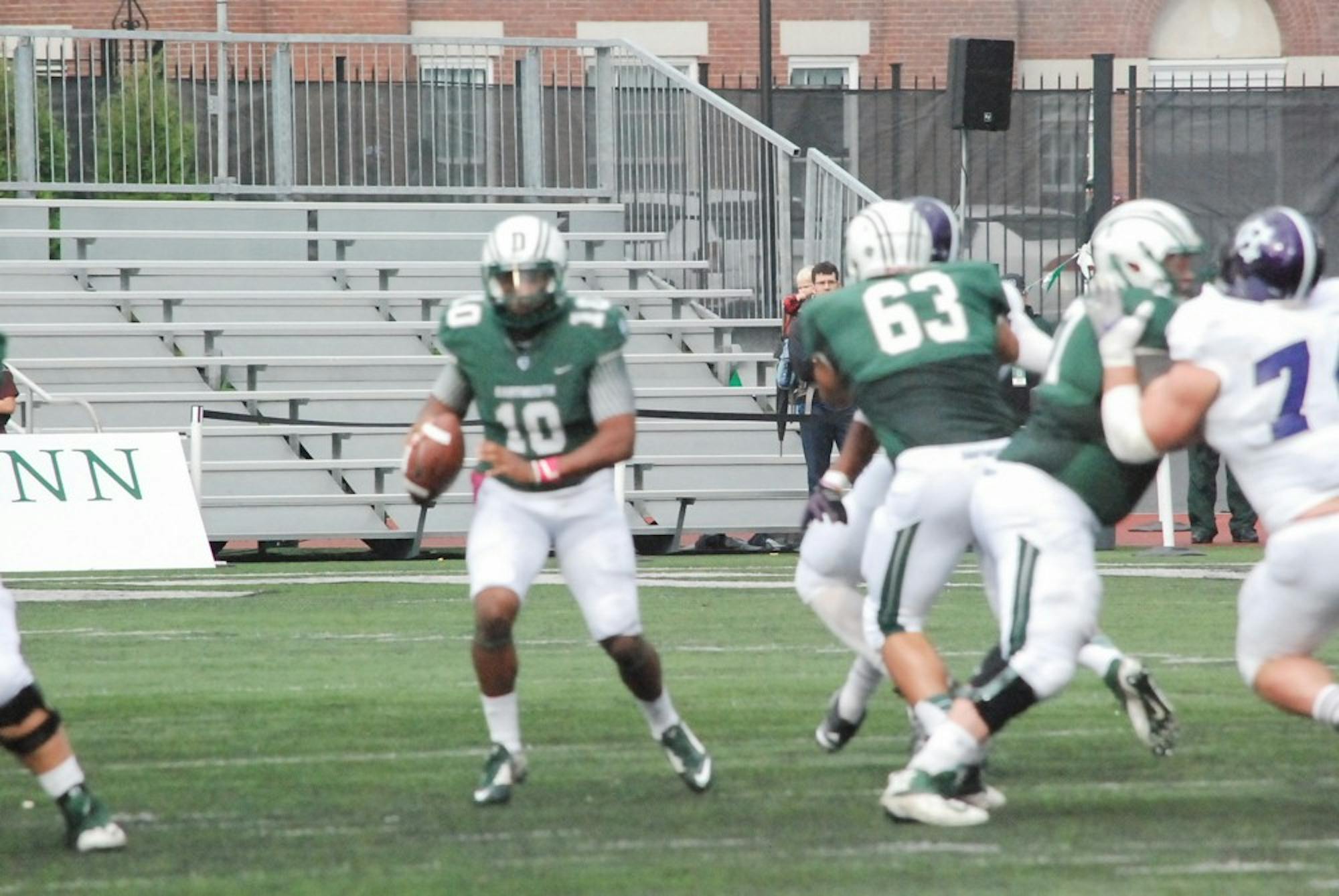 Jacob Flores '16, wearing number 63, signed with the Green Bay Packers this spring.