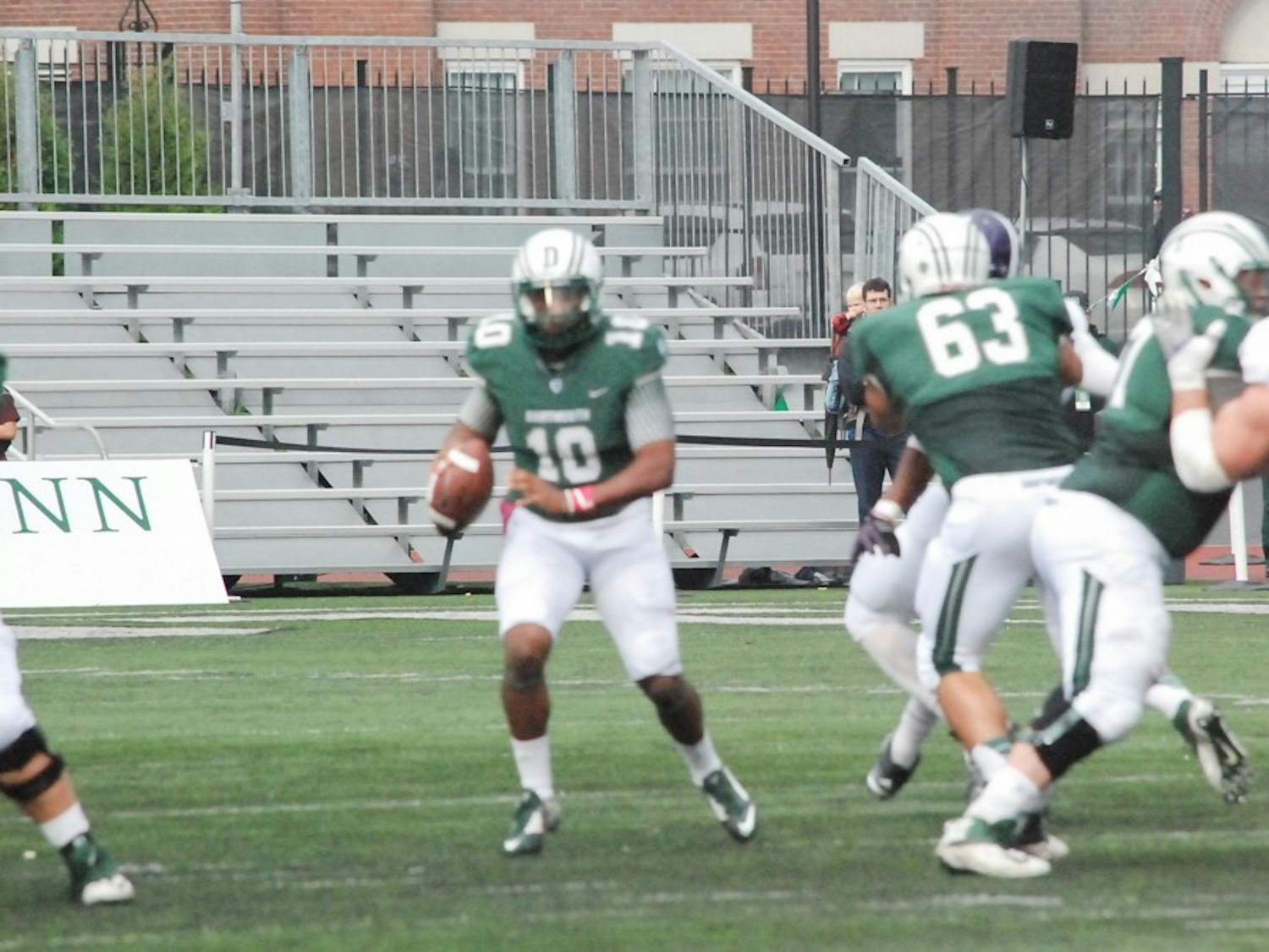 Jacob Flores '16, wearing number 63, signed with the Green Bay Packers this spring.