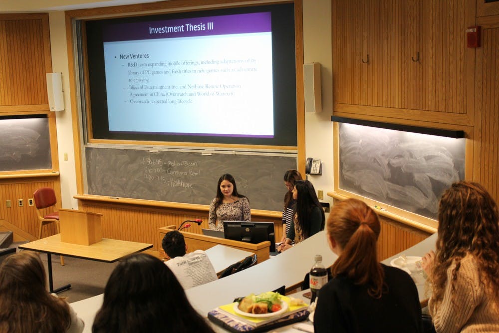 Smart Woman Securities hosted a stock pitch Thursday night in Rocky.