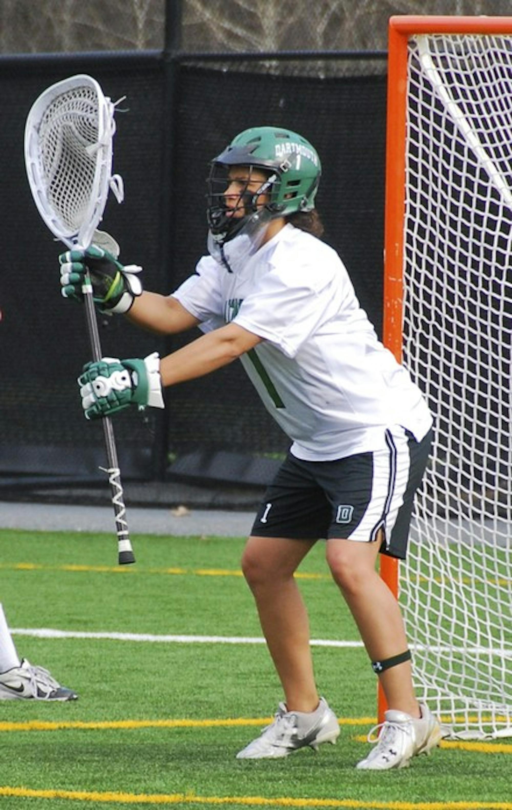 Julie Wadland '10 has played the majority of time in goal for the Big Green in the last two seasons.