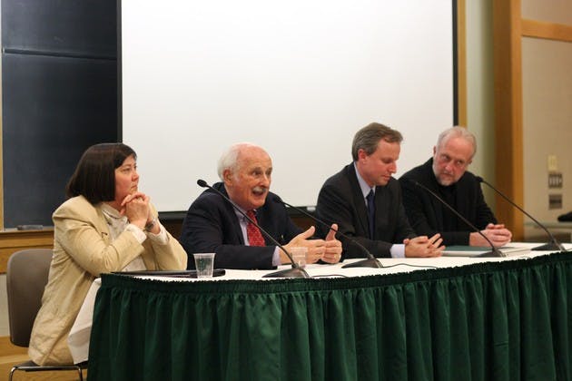 Four panelists discussed the effects of new technology on the ownership rights of writers and producers at a Monday panel.