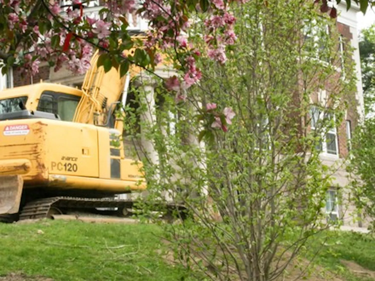Construction on the Zantop Memorial Garden, which commemorates two professors who were murdered in 2001, began last week.