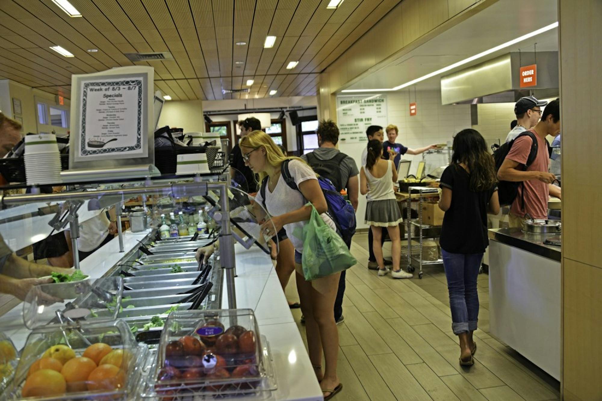 Collis Cafe offers students a la carte dining options, including smoothies, pasta and stir-fry.