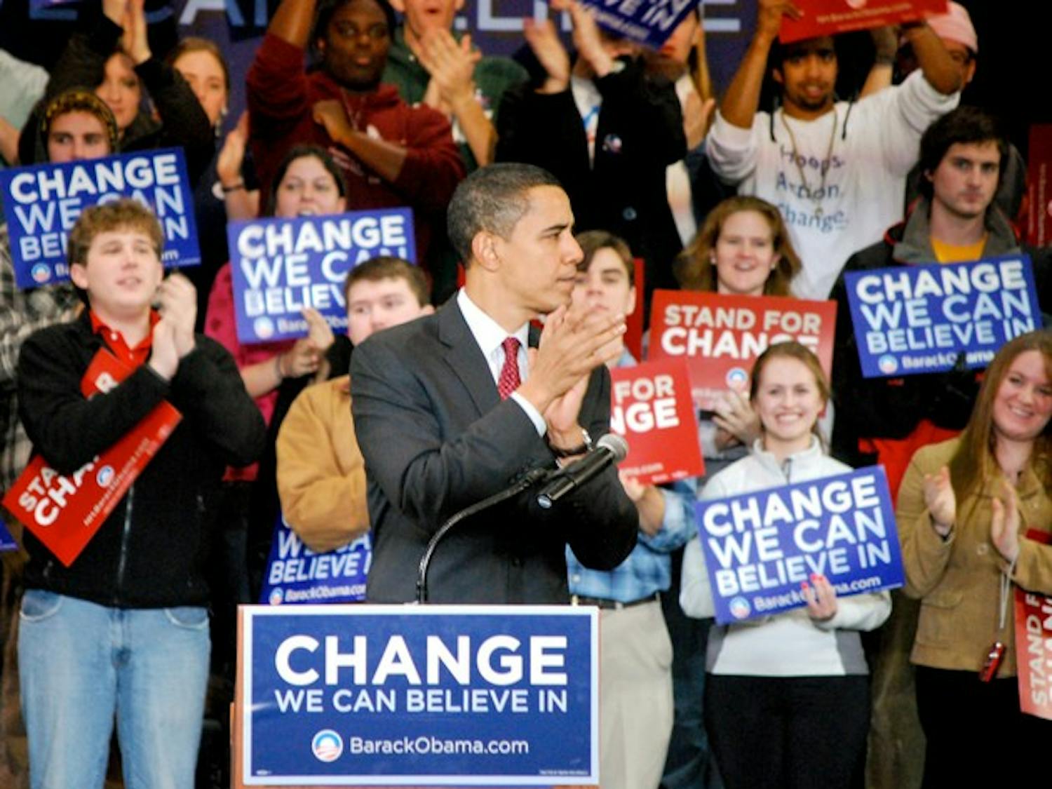 Democratic presidential candidate Senator Barack Obama excited supporters with his economic policy at a Londonderry speech on Thursday.