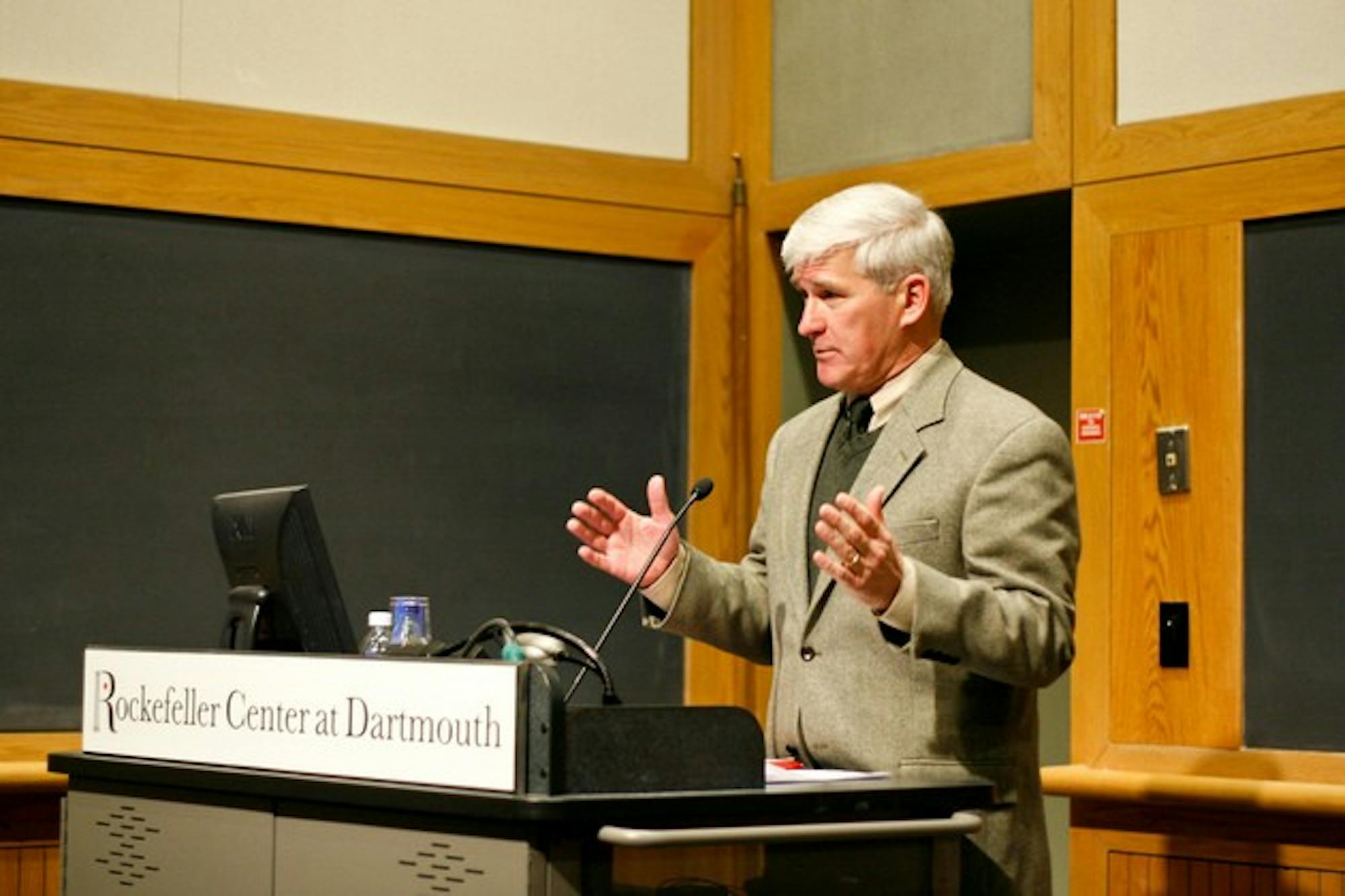 Boston University professor Andrew Bacevich argued that United States foreign policy is defined by expansionism in a Thursday lecture at the College.