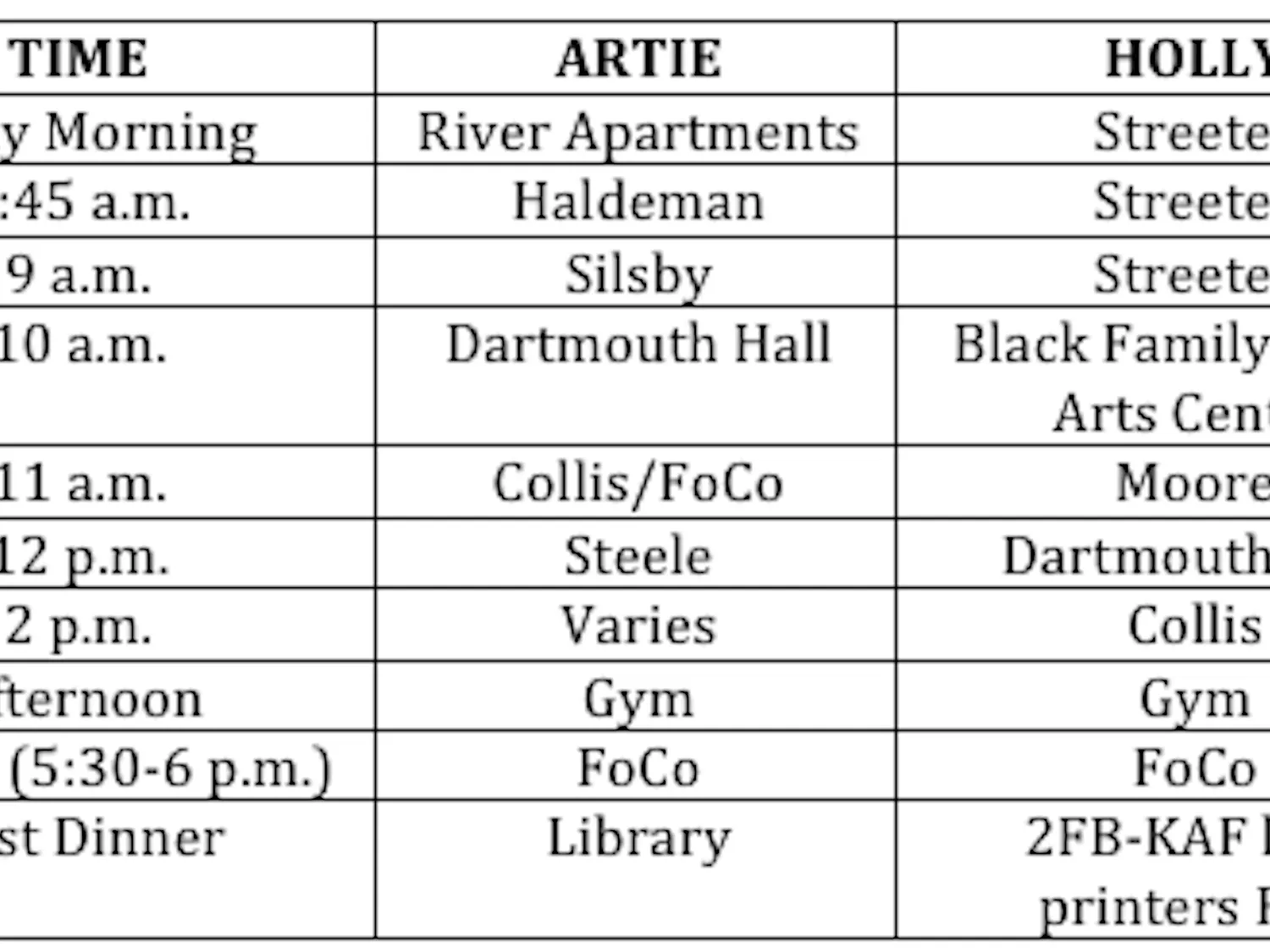 After analyzing the schedules of Artie and Holly, it was clear the two were destined to be unicorns.