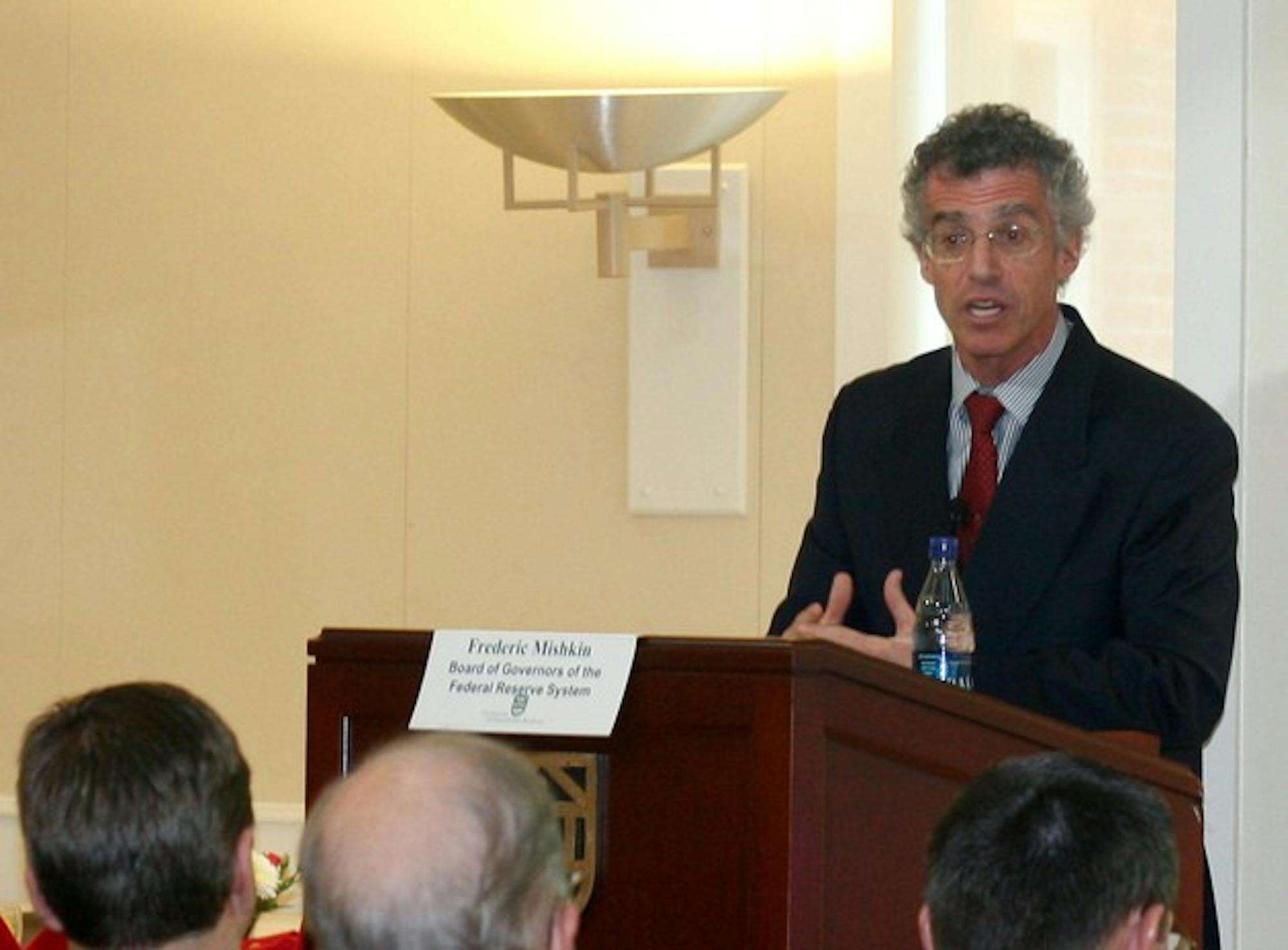 Federic Mishkin, a member of the Board of Governors of the Federal Reserve System, spoke on downturn in the nation's economy on Friday.