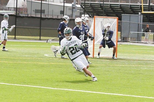 Drew Tunney '12 one of the few bright spots for the Big Green notched two goals in the losing effort.