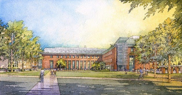 The new Class of 1978 Life Sciences Center will feature new laboratory, classroom and greenhouse spaces.