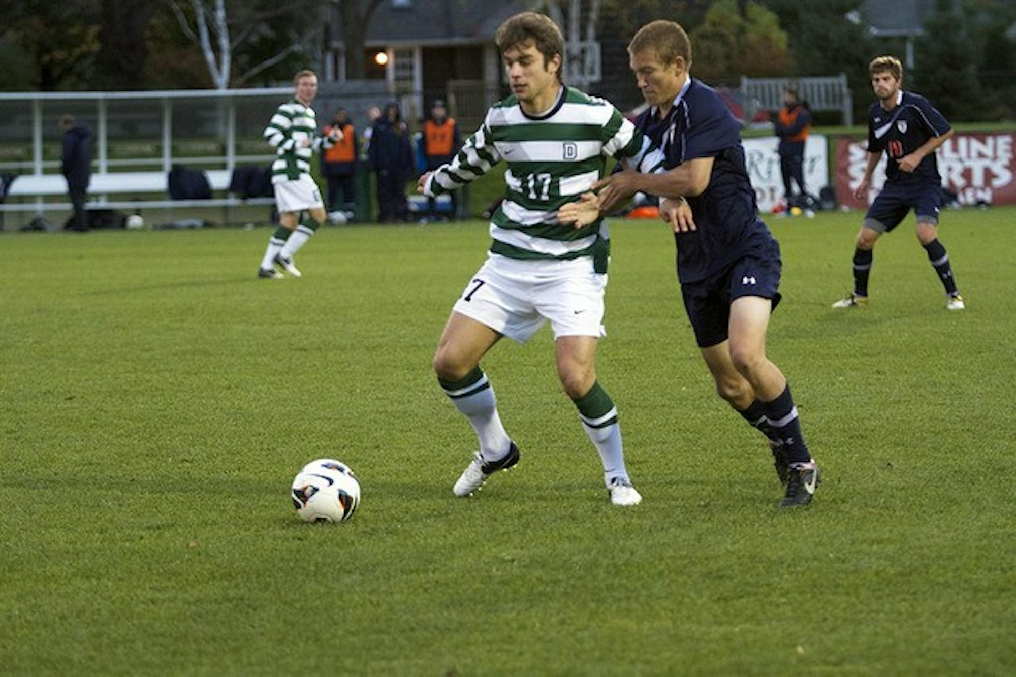 The men's soccer team did not allow any shots on goal during its 2-1 win over Columbia University.