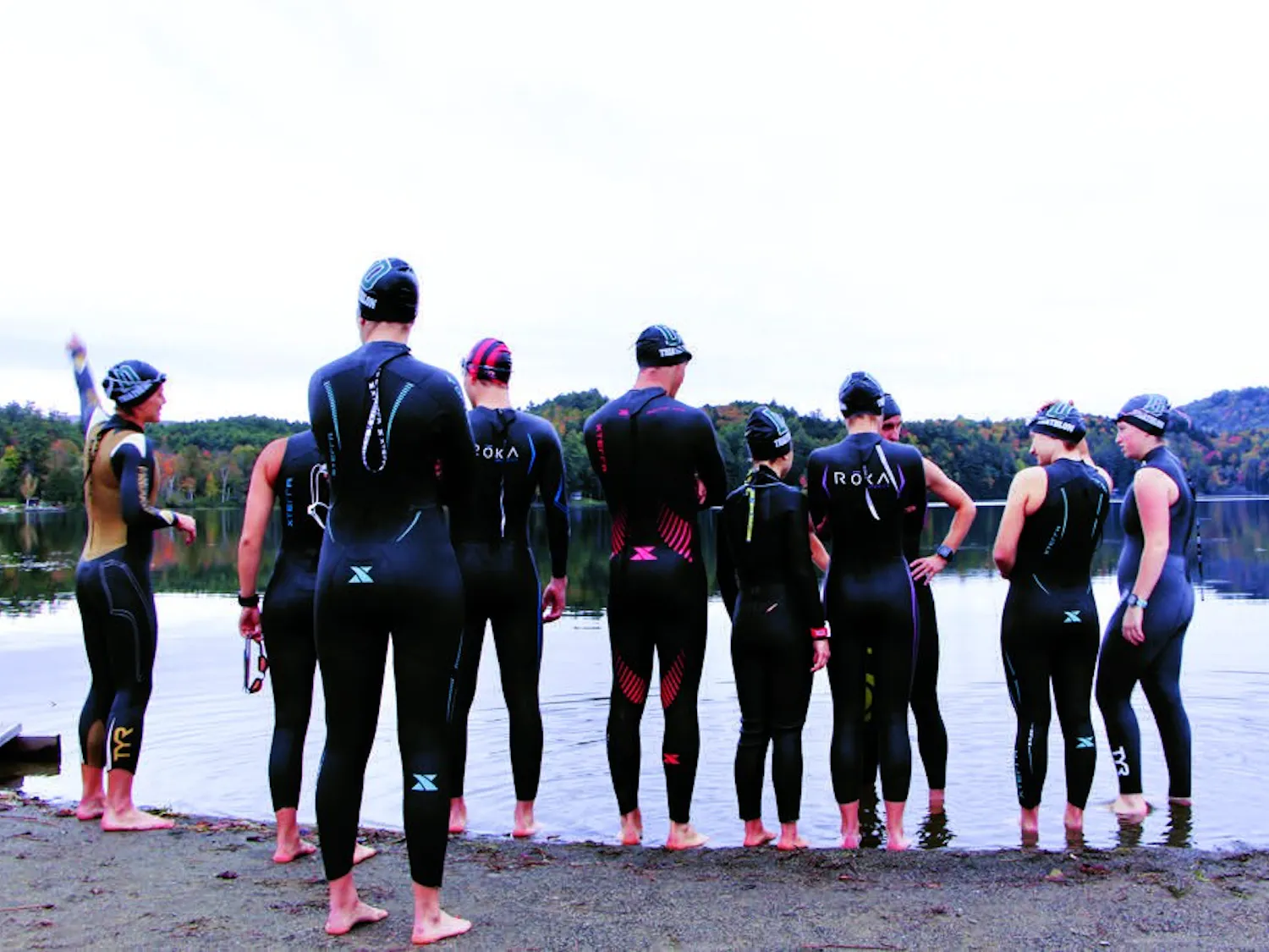The Triathlon team swims, bikes and runs in a variety of different events. Many athletes train six days a week, though practices are held seven days a week.