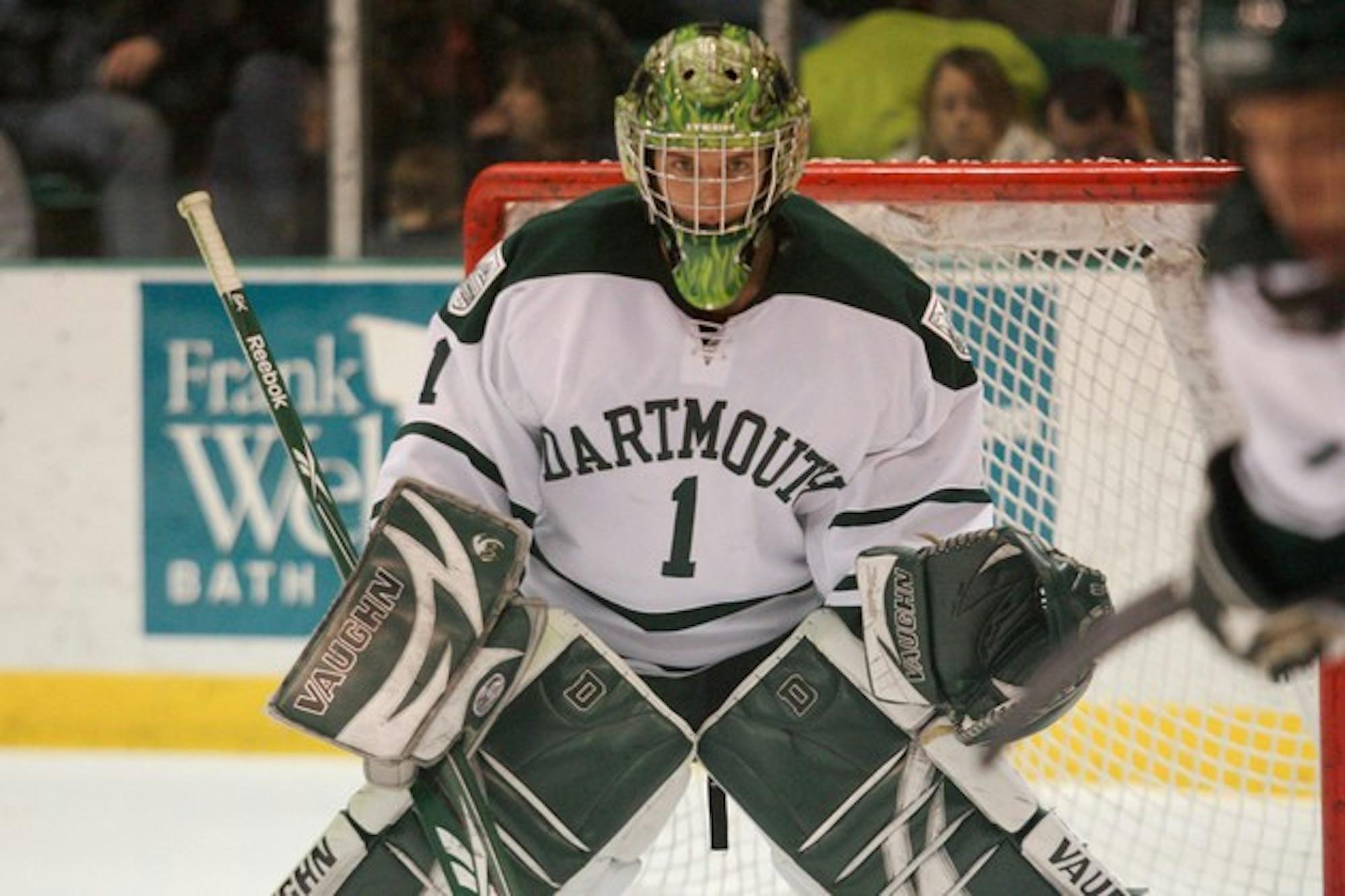 Big Green goalie Jody O'Neill '12 made 32 saves in Dartmouth's 6-4 loss to UNH on Saturday in Manchester, N.H.