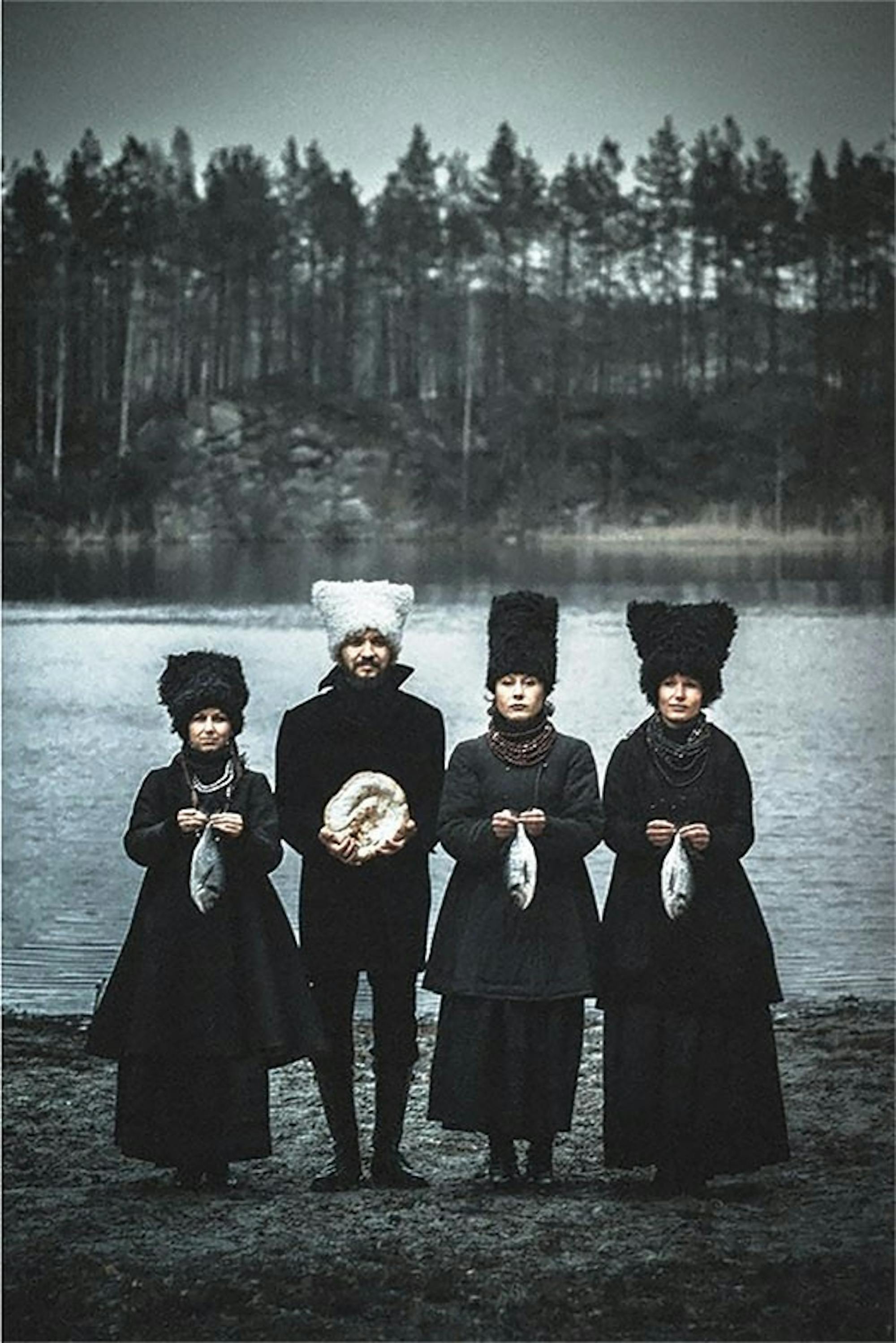DakhaBrakha wears unique outfits to match their eclectic style.