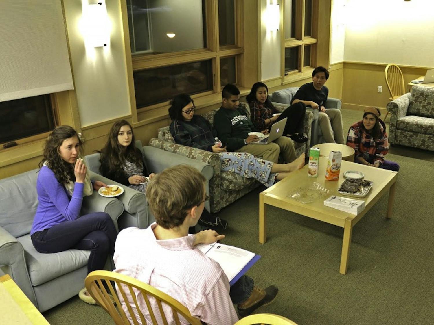 Undergraduate advisers, who act as both peers and mentors, hold regular floor meetings to help foster a sense of community among floormates.