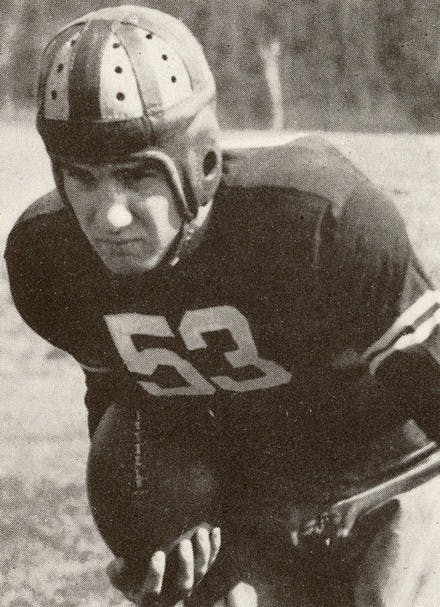Bob MacLeod, the Big Green football captain in 1939, poses for the camera as the team prepared to embark on a pre-Ivy League campaign.