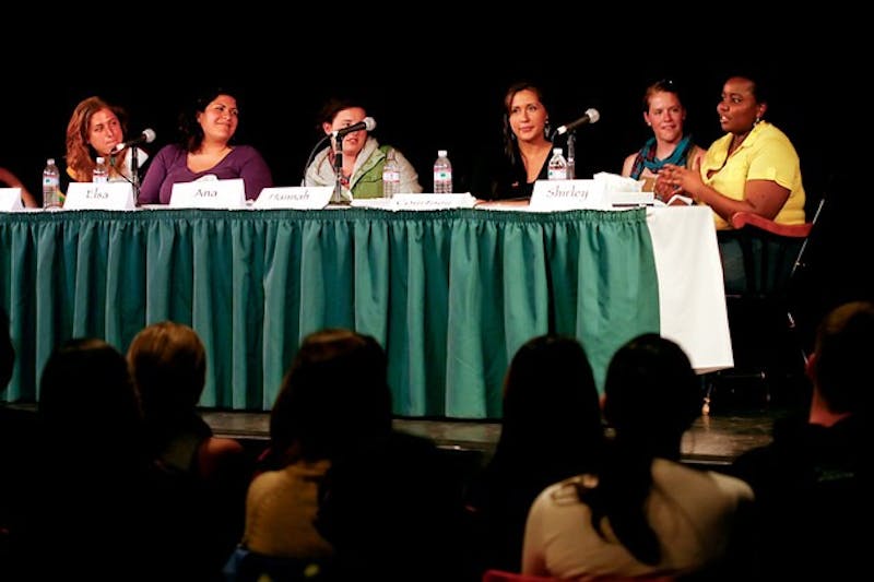 Female members of the Class of 2009 shared their experiences at the annual Women of Dartmouth Panel.