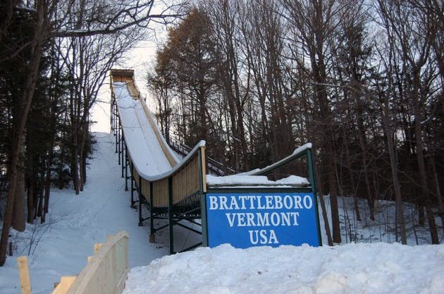 The Harris Hill Ski Jump reopened in Brattleboro, Vt., after being closed for renovations since 2005.