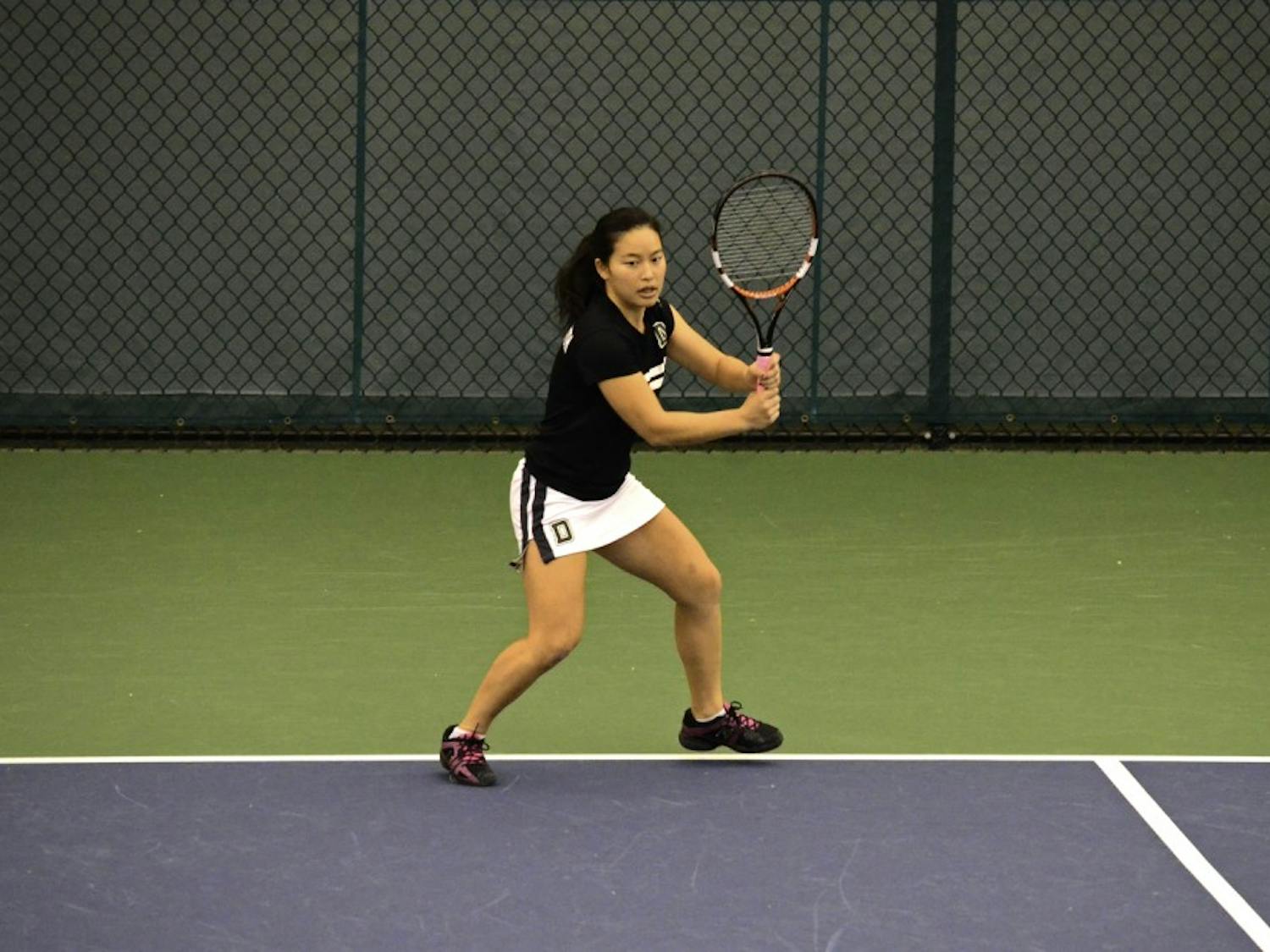 Akiko Okuda ’15 went 2-1 over the weekend, part of Dartmouth’s dominating performance at the Big Green Invite.
