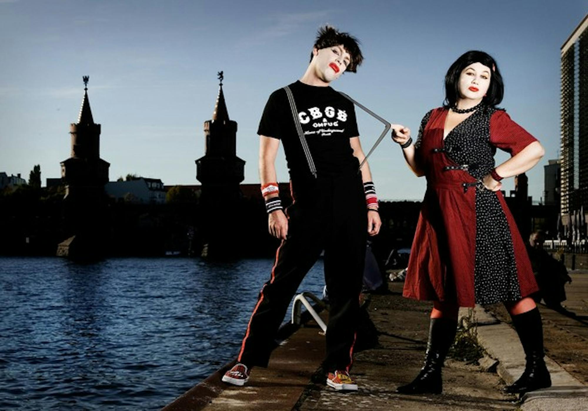 Daniel Tobias and Clare Bartholomew perform as German siblings Otto and Astrid Rot in Die Roten Punkte, an indie rock band with punk attitude.